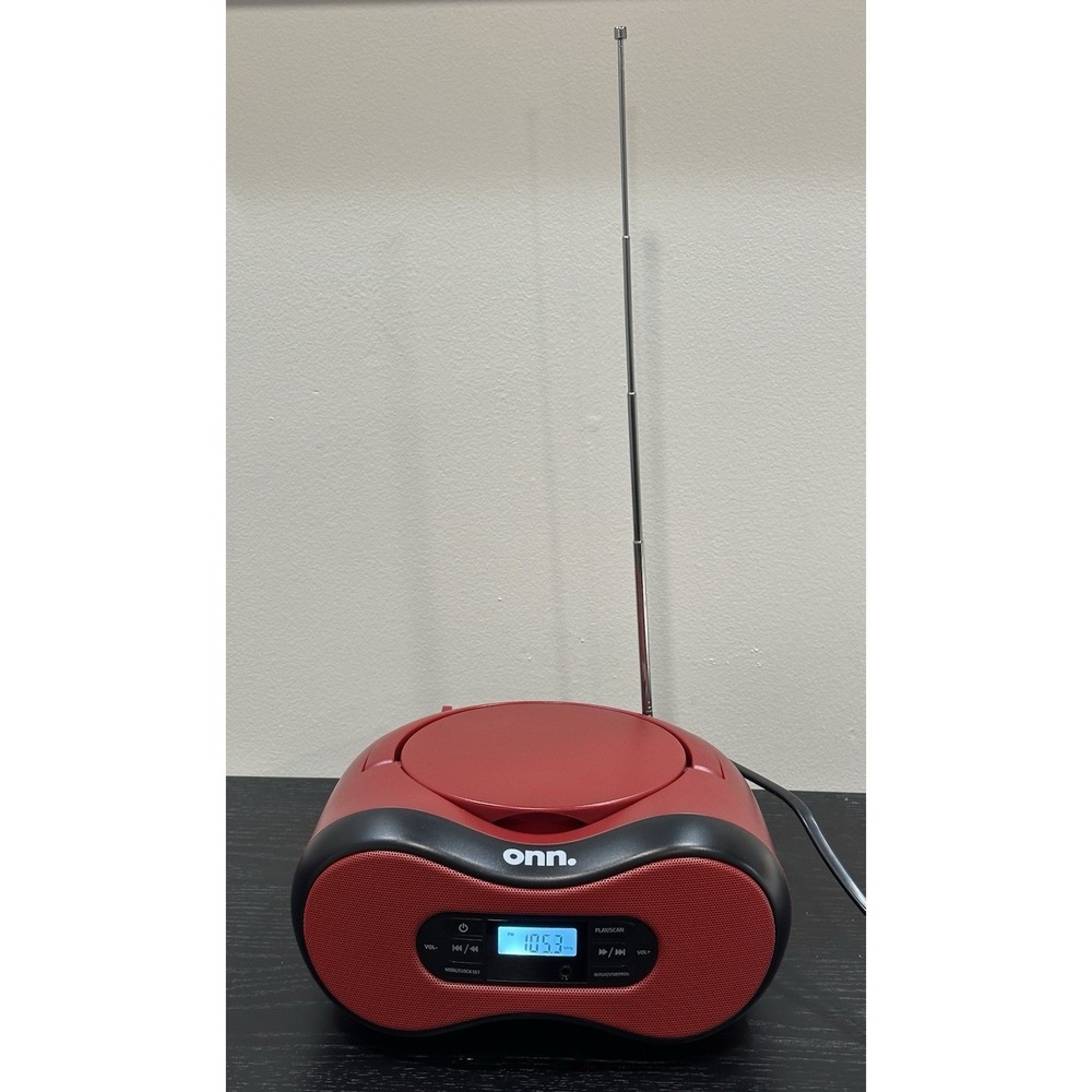 Onn AARD100043854 Portable CD Boombox Digital FM Radio TESTED/WORKS - Picture 3 of 7